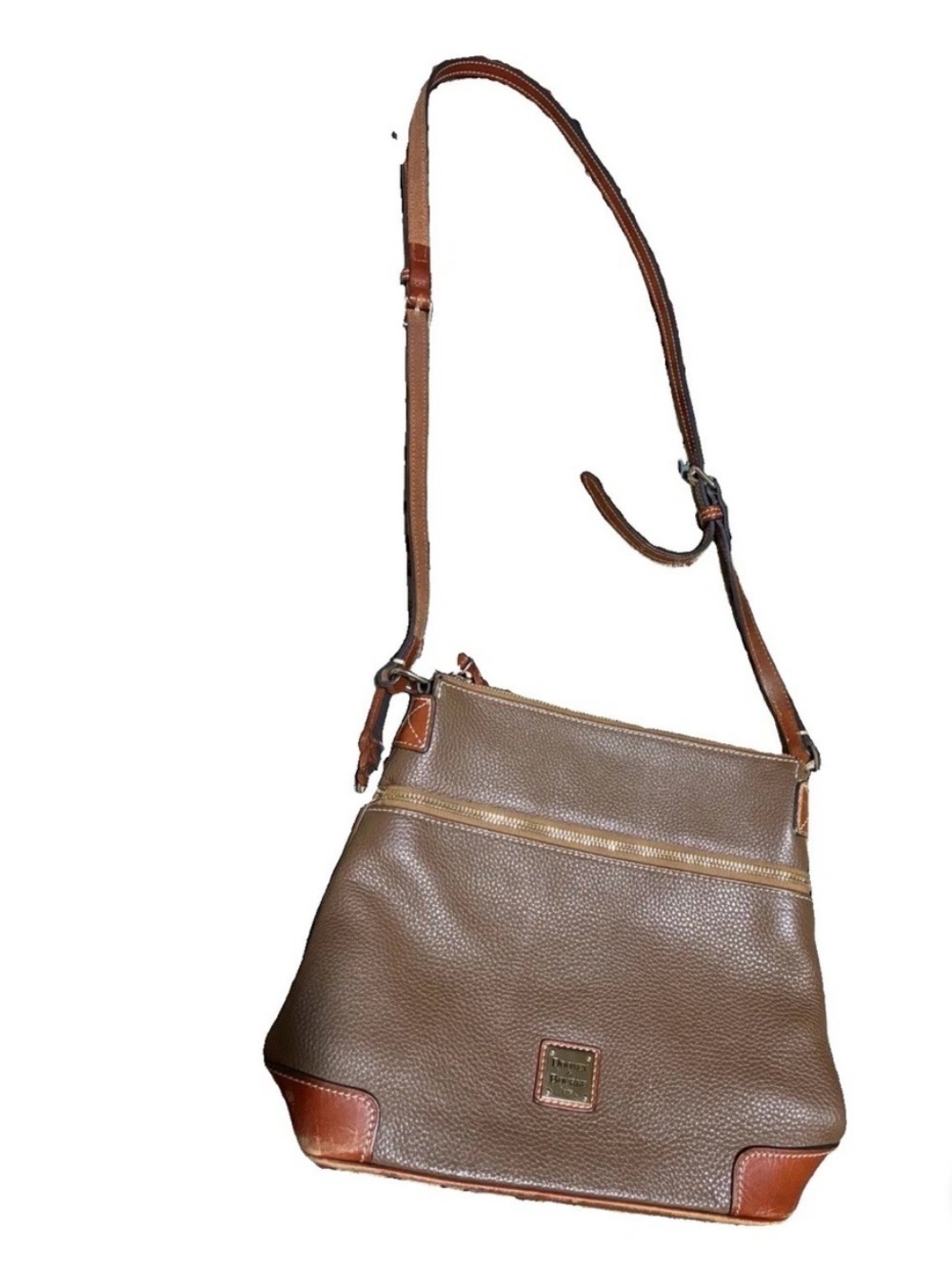 Dooney & Bourke Pebble Grain North South Triple Zip Crossbody Bag